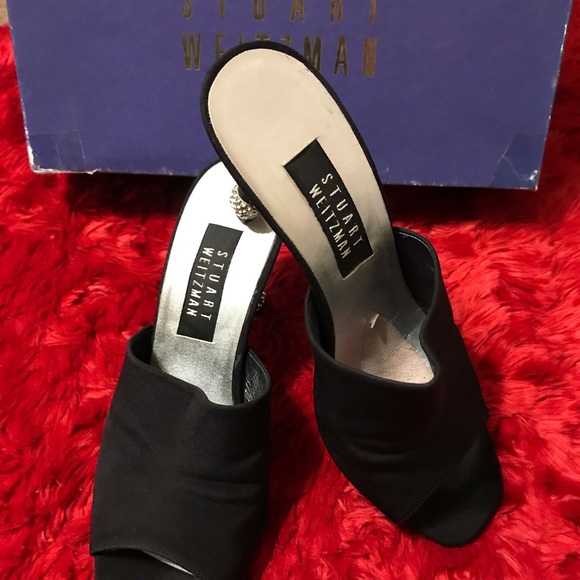 Stuart Weitzman Black jeweled heel Shoes, size 8 - Picture 9 of 10